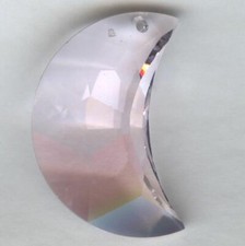 2 Pezzi SWAROVSKI® STRASS Component Articolo 6722 30 mm. Mezza LUNA Trasparente