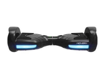 Hover Scooter, Black, 160 Lbs., Max Weight, 7mph Max Speed Led Lights