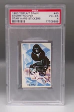 1980 Yoplait Star Wars Hoth STORMTROOPER Spain sticker card RARE promo PSA 4 ESB