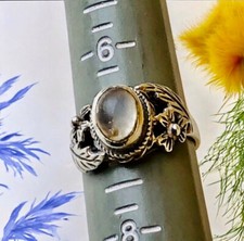 Sterling Silver Ring with Oval Stone size 7