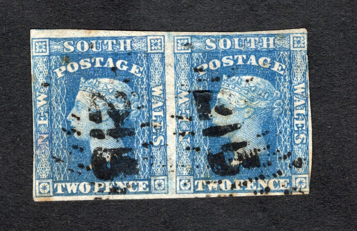 Australia New South Wales 1856 pair of stamp SG#112 START15%ONLY used CV=39$