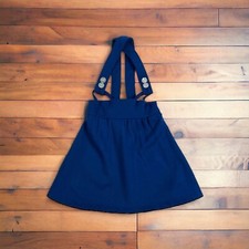 Vintage Majestry Blue Romper Overall Skirt Size 6 Mod GOGO 60s
