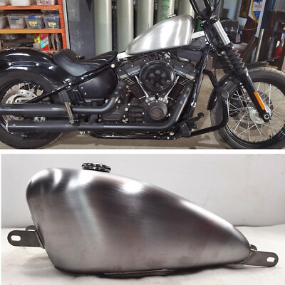 Silver Petrol Gas Fuel Tank For Harley Softail StreetBob M8 2018