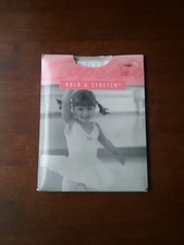 Capezio 14C Footed Hold  Stretch Tights color White size LC, Communion Tights