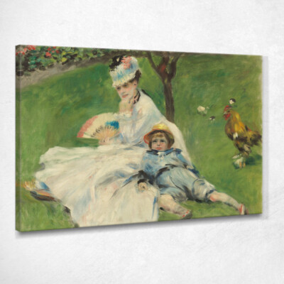 Madame Monet und ihr Sohn 1874 Pierre-Auguste Renoir, par67 Gemälde gedruckt auf t