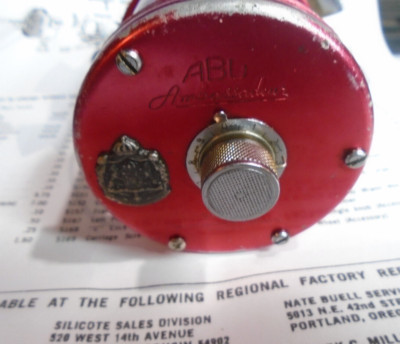 Abu Garcia Ambassadeur 5000 red Fishing Reel Made in Sweden. CLASSIC '56  ARR056