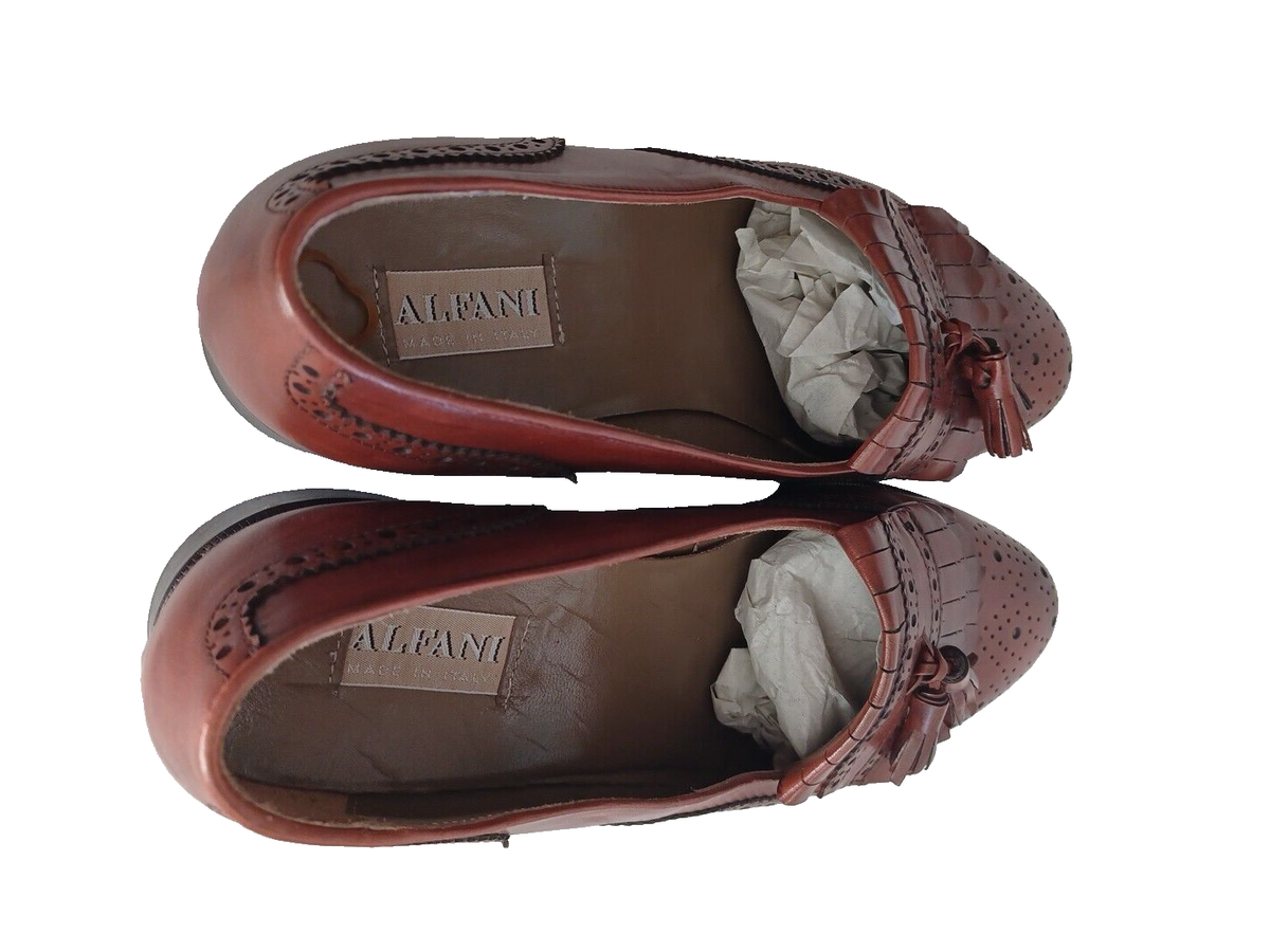 Alfani Full Strap Leather Dress Loafers Men\'s Fashion Footwear Italy Sz 10 M Alfani Loafers Men products for sale | eBay main image 4
