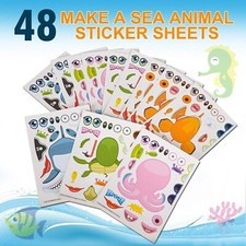 48 Piece Set of Make-Your-Own Sea Sticker Sheets.