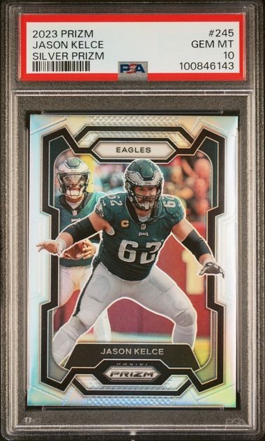 2023 Panini Prizm JASON KELCE #245 Silver Prizm PSA 10 Eagles