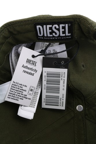 DIESEL C-Stone Men Cap 2 Baseball D-Rill Usion Embroidered Green Cotton RRP€70 - Picture 7 of 14