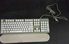 EWEADN Wired USB Backlit Gaming Keyboard, Green/White, English QWERTY