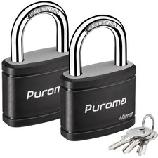 2 Pack Keyed Padlock with 3 Keys Alike, 7/8 Inch Locker Lock 40mm Heavy-Duty ...