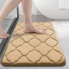 Memory Foam Bath Mat Rug 24x16, Ultra Soft and Absorbent Bathroom Rugs, Non-S...