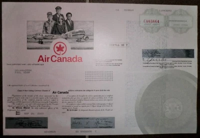 Canada: Air Canada, 2000  (1 Share) - Bild 1 von 2