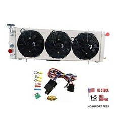 ALLOYWORKS Performance Full Aluminum Radiator Shroud Fans Relay For 1991-2001