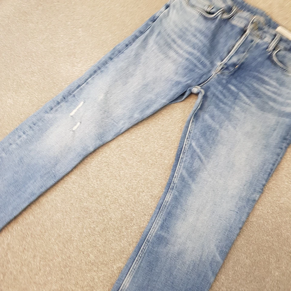 Pantalones de mezclilla ajustados All Saints para hombre 32x32 azul cigarrillo lavado ligero Foto 2 de 4