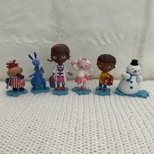 LOT of 6 Disney  Doc McStuffins  PVC Figures Puzzle Bases Cake Topper Toys