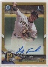2018 Bowman Chrome Prospect Gold Refractor 21/50 Luis Escobar #CPA-LE Auto 0x1