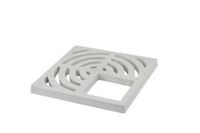 Square PVC Top Grate, White Drain Cover