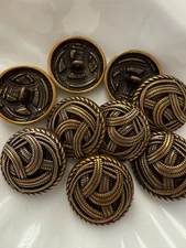 6PC Celtic Knot Antiqued Gold Shank Metal Buttons Crafts Sewing Buttons 23mm