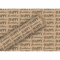 Geschenkpapier - Rolle Graphic Birthday Kraftpapier 70 × 200 Cm