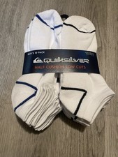 boys 10 pack quiksilver half cushion low cuts socks