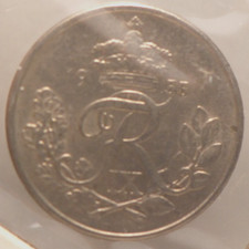 Denmark, 1955 N (h) S, 10 Ore, KM841.1, EF, NR, 1-4