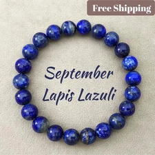 Healing High Quality AA+ Grade Lapis Lazuli 8mm Beads Protection Women Bracelet