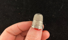 Antique HG &S Thimble Size 10 1913 B'ham Assay 2.54g Patterned