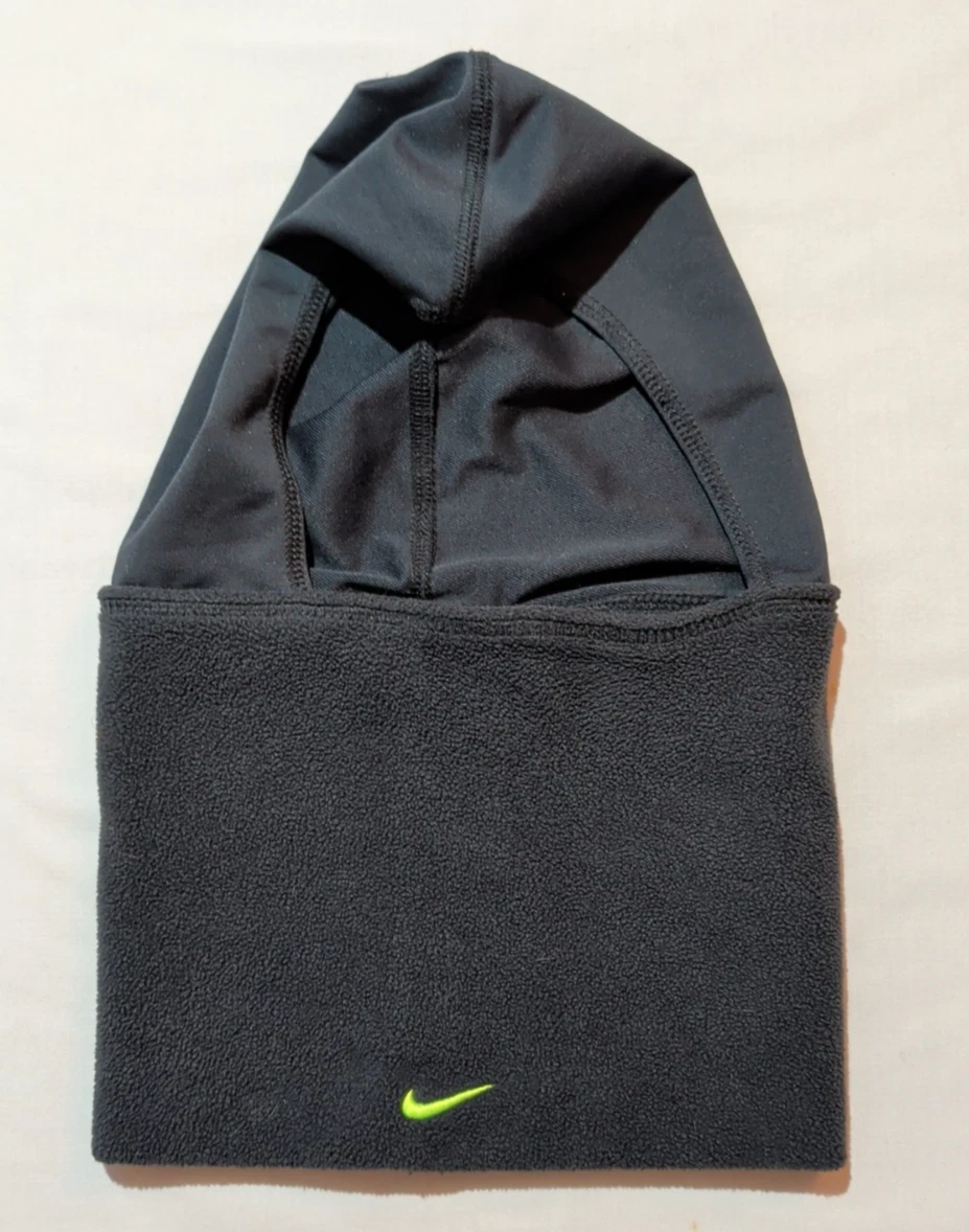 Nike Hood w/ Face Mask Men's One Size Gray Fleece Balaclava Winter Ski Snowboard