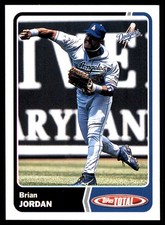 Brian Jordan 2003 Topps Total #154 Dodgers MLB READ FREE SHIPPING AutographDen