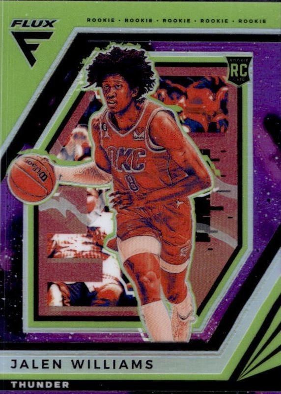 Jalen Williams 2022-23 Panini Flux purple supernova #224 Rookie Card RC 35/75