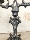 Pair Art Nouveau Poppy  2 Arm Spelter Candelabra Electric Table Lights France — photo 5