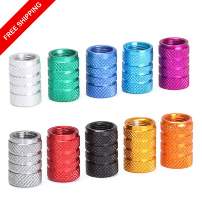 4pcs Aluminum Alloy Tire Valve Caps Dustproof Car Motorcycle Bicycle Universal