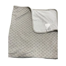Babies R Us Baby Gray Blanket Receiving Cotton Flannel Circles Corner Pocket