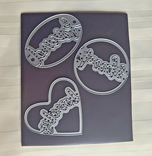 Large Lot Of Stampin up Sizzix Metal Dies..