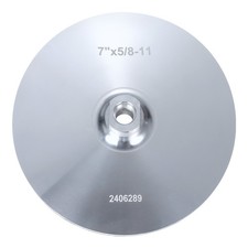 7 Inch Hook and Loop Backing Sanding Pads with 5/8"-11 Thread, Silver Tone