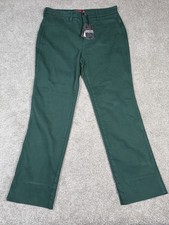 NWT Johnny Was Sasson Sancere Straight Leg Jeans Dark Sea 32 Green Womens