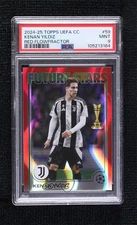 2024 UEFA Club Competitions Future Stars Red FlowFractor Kenan Yildiz PSA 9 MINT