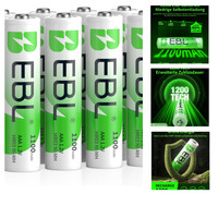 EBL Micro AAA Akku 1100Mah 8 StüCk - Wiederaufladbare Nimh Batterien, Typ Ni-Mh