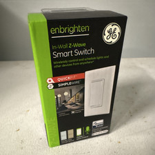 GE Enbrighten In-Wall Z-Wave Smart Light Switch, White, ZW4008