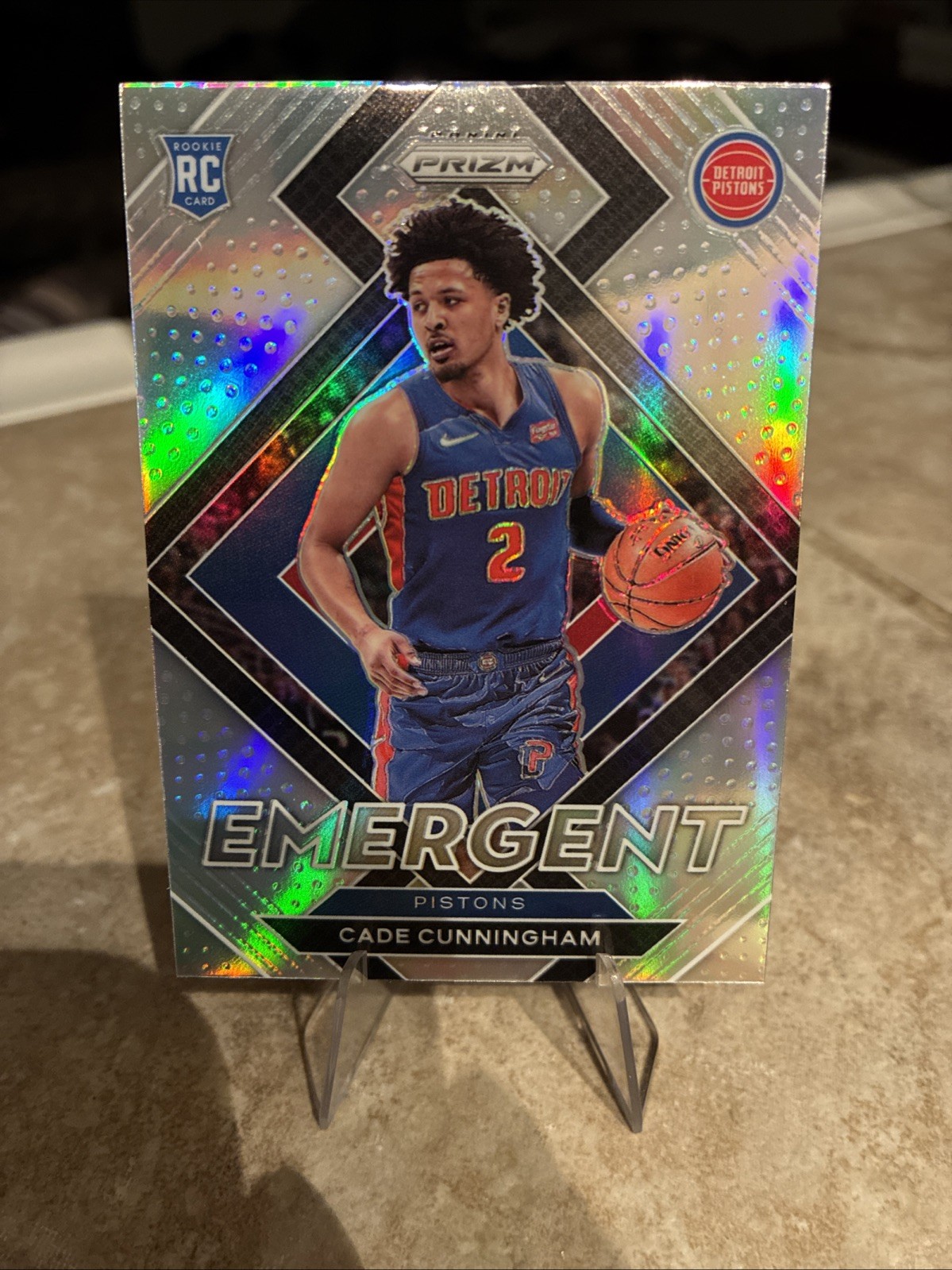 2021-22 Panini Prizm #22 Cade Cunningham Emergent Prizms Silver