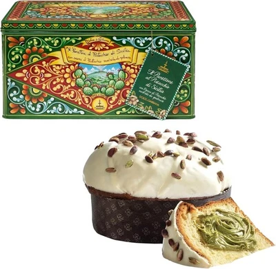Fiasconaro Panettone al Pistacchio di Sicilia, Confezione Dolce e Gabbana 600g