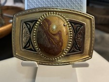 VINTAGE GOLD TONE WESTERN BELT BUCKLE