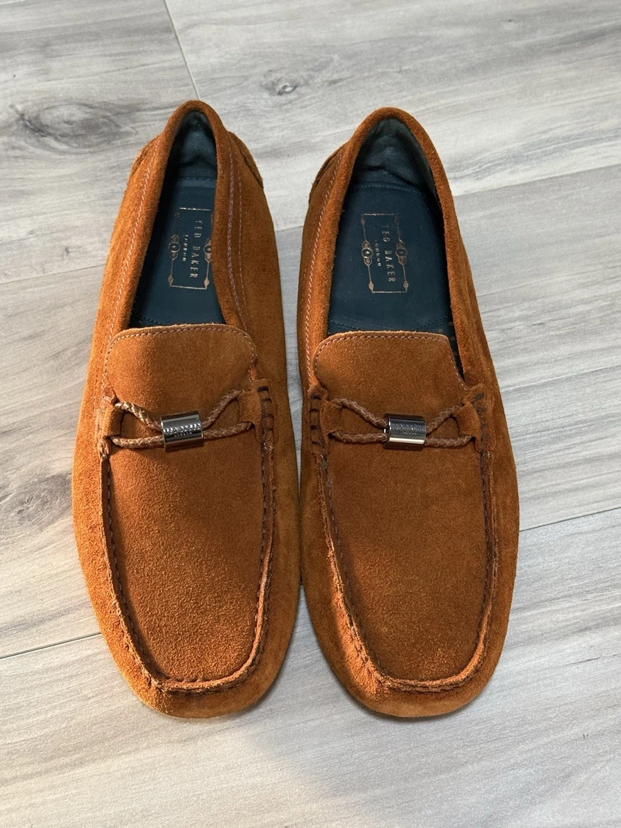???New Ted Baker London Carlsun 2 Driving Loafers | Suede Geo-Print Blue 13 Ted Baker Loafer Suede Casual Shoes for Men for sale | eBay main image 2