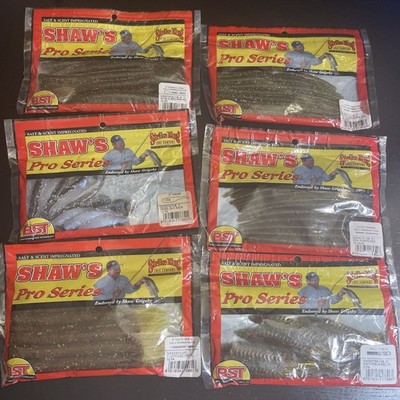 Lot of 6 Strike King Pro-Series Paddle-Stik/Finnesse/Shad Bait 5 Colors NIP