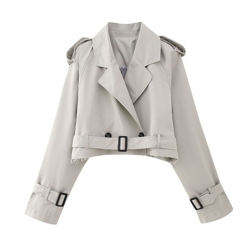 Jacke Mäntel Frauen Lange Ärmel Polyester Schwarz Dunkelbraun Hellgrau - Bild 7 von 20