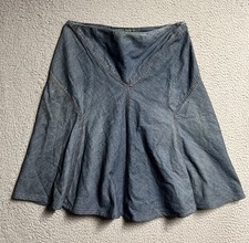 Ralph Lauren Vintage Y2K 2000s Lauren Jeans Co Flare Denim Midi Skirt Size 4P