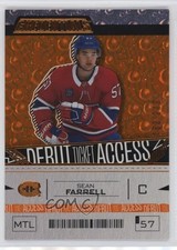 2023 Upper Deck Credentials Debut Ticket Access Orange 162/249 Sean Farrell 9be