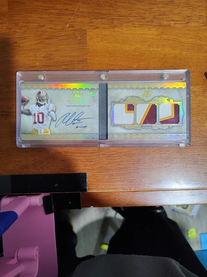 Robert Griffin III  1/1 Topps  Autographed Three-Piece Memorabilia Boolet 1/1 - Image 2 of 4